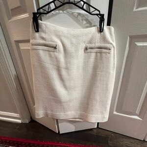 Eccoci cream tweed pencil skirt, size 6